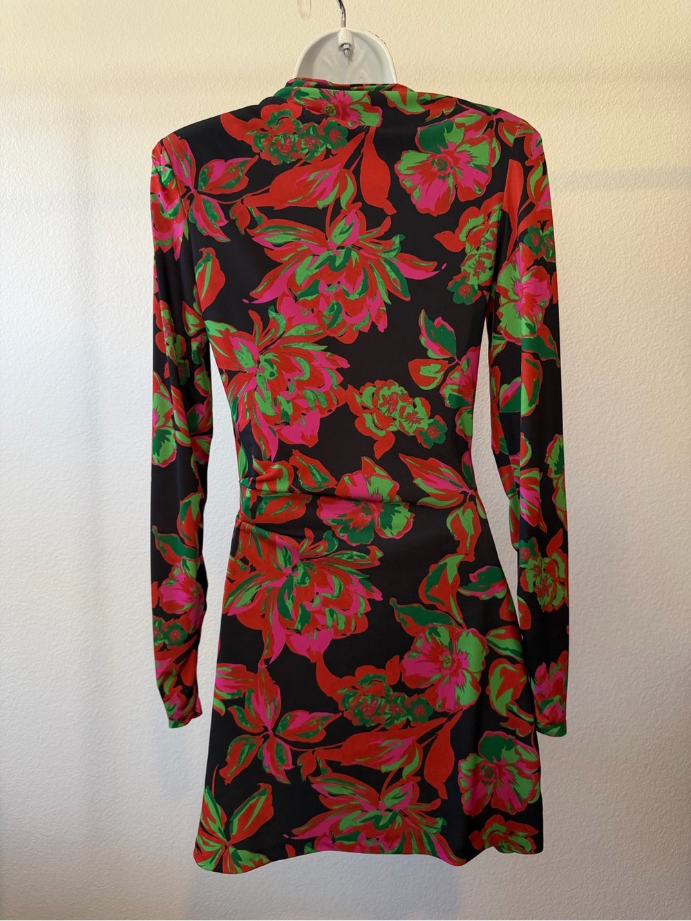 Zara Floral Print Long Sleeve Mini Dress Size XS - Picture 3 of 9